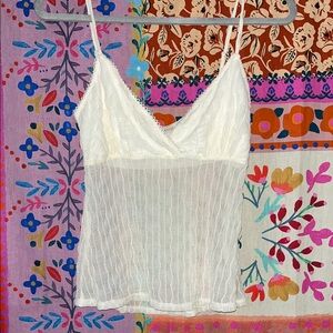 FRANKEE & SKYLARR White Lace Cami Top